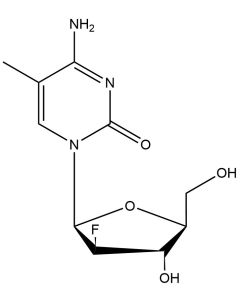 2'-Deoxy-2'-fluoro-5-methyl-L-arabinofuranosyl cytosine