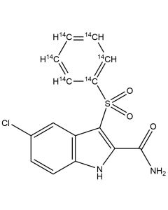 5-Chloro-3-phenylsulfonylindole-2-carboxamide, [14C]-