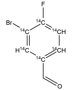 3-Bromo-4-fluorobenzaldehyde, [ring-14C(U)]-