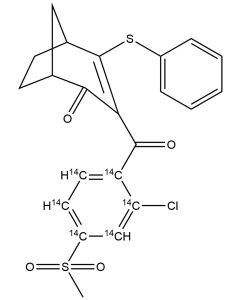 [3-(2-Chloro-4-methylsulfonylbenzoyl)-4-phenylthio]bicyclo[3.2.1]oct-3-en-2-one, [2-chloro-4-methyls