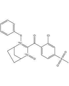 [3-(2-Chloro-4-methylsulfonylbenzoyl)-4-phenylthio]bicyclo[3.2.1]oct-3-en-2-one, [bicyclooctane ring