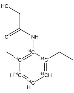 N-(2-Ethyl-6-methylphenyl)-2-hydroxyacetamide, [ring-14C]-