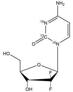 Gemcitabine, [cytosine-2-13C, 1,3-15N, 99 atom % 13C, 99 atom % 15N]-