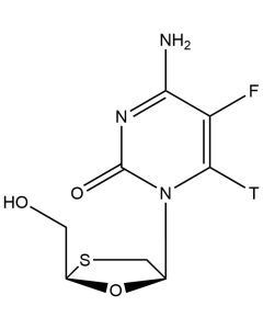(-)-ß-2',3'-Dideoxy-5-fluoro-3'-thiacytidine, [6-3H]-