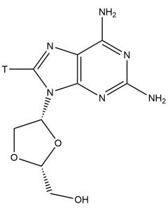 (-)-ß-D-2,6-Diaminopurine dioxolane, [8-3H]-