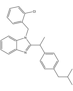 1-(2-chlorobenzyl)-2-[1-(4-isobutylphenyl)ethyl]-1H-benzimidazole, [3H(G)]-